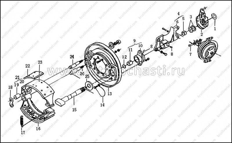 Щит тормозной задний левый Baw Fenix 1065 Евро 2 3502Q12-011